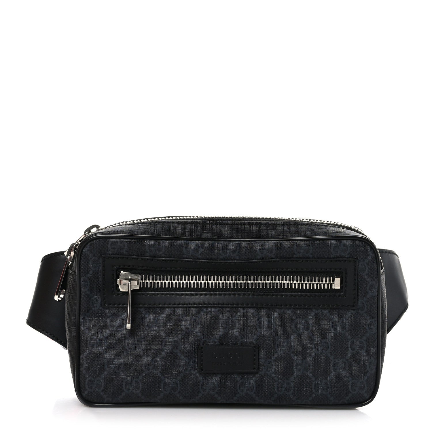 Gucci Soft GG Supreme Monogram Web Belt Bag Black Grey 1 of 9