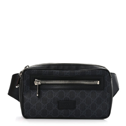 Gucci Soft GG Supreme Monogram Web Belt Bag Black Grey 1 of 9
