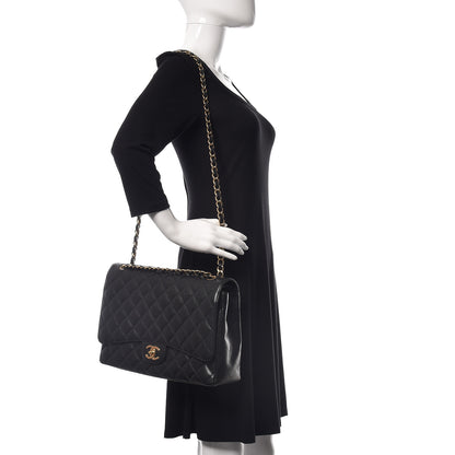 Chanel Caviar Quilted Maxi Double Flap Black 2 of 13