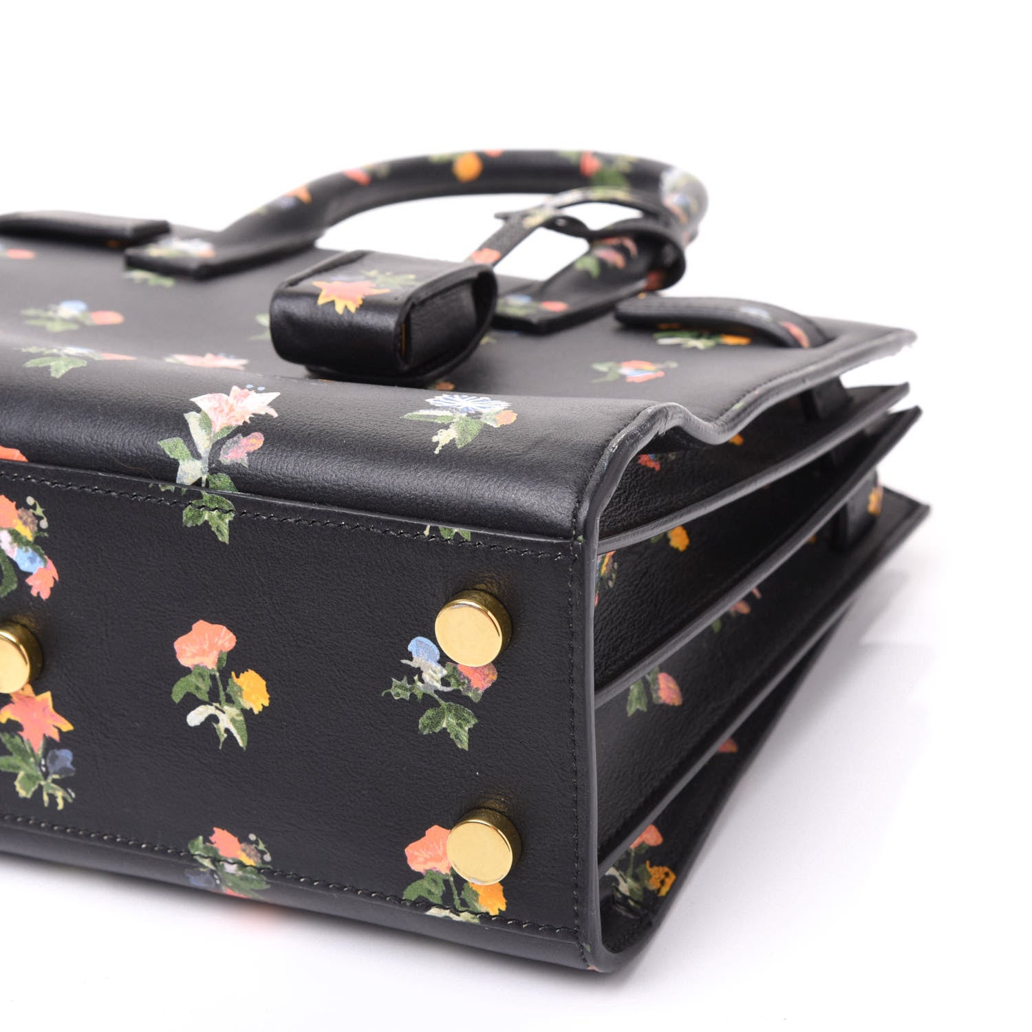 Saint Laurent Calfskin Prairie Printed Nano Sac De Jour Black 6 of 10