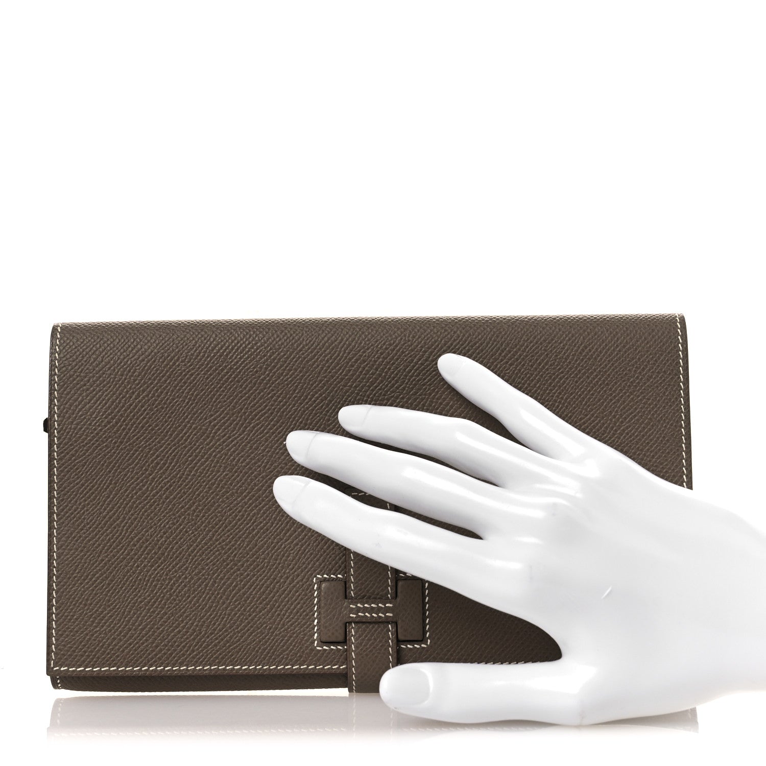 Hermes Epsom New H Passant Toutenmain Wallet Etoupe 2 of 8
