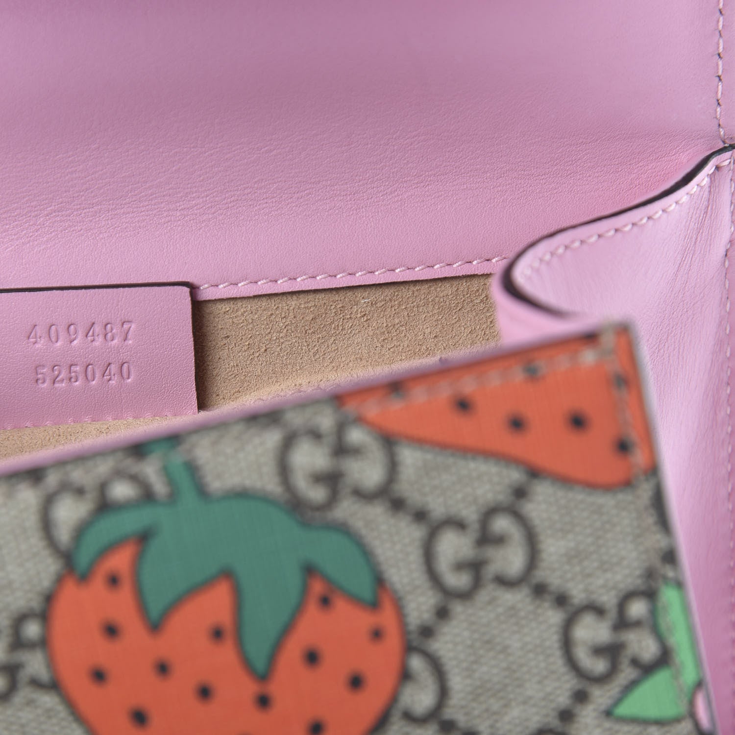 Gucci GG Supreme Monogram Strawberry Small Padlock Shoulder Bag 9 of 10