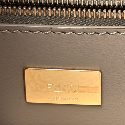 Fendi Calfskin Woven Mini Peekaboo Iconic Satchel Tortora White Ice 7 of 11