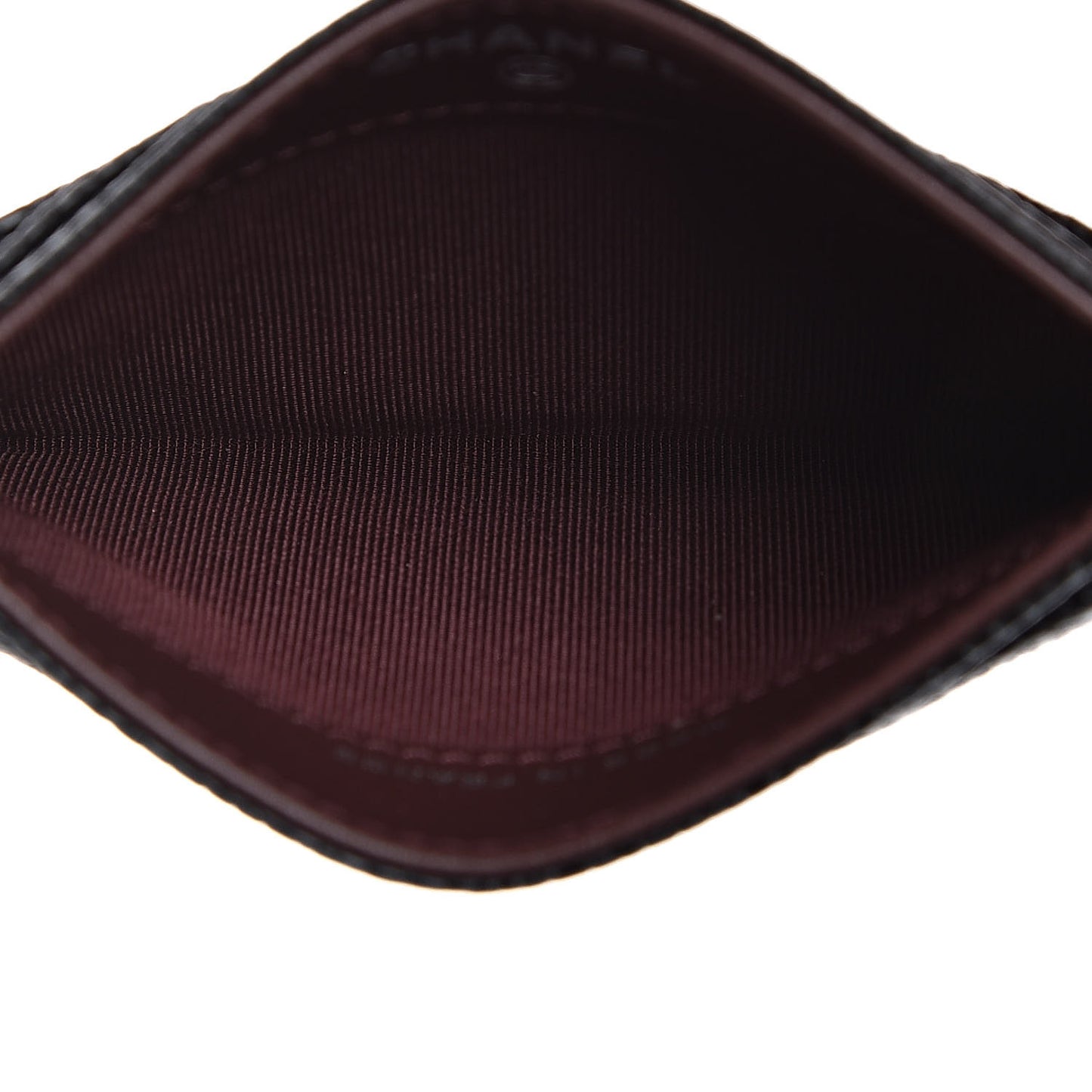 Caviar Quilted Card Holder Black