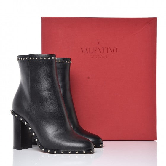 Nappa Soul Rockstud 90mm Ankle Boots 35 Black