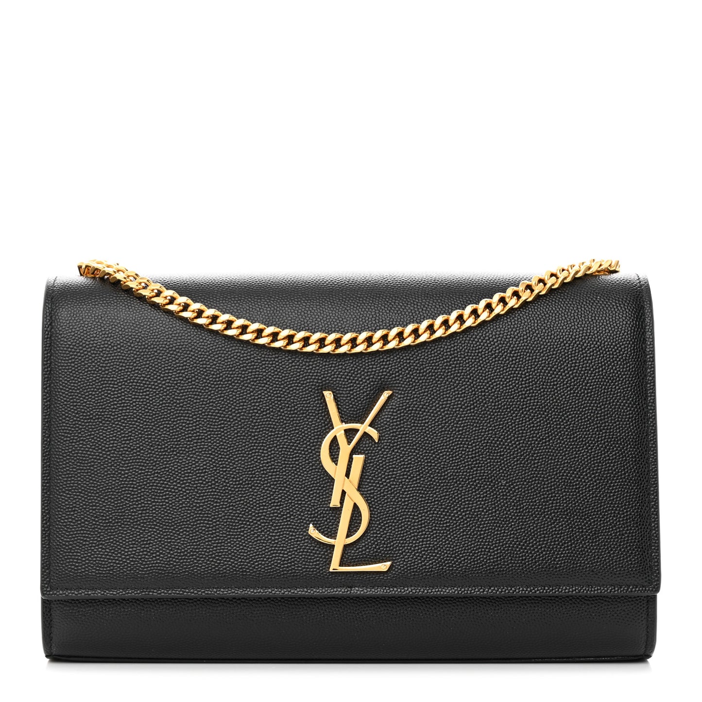 Grain De Poudre Medium Classic Monogram Kate Satchel Black
