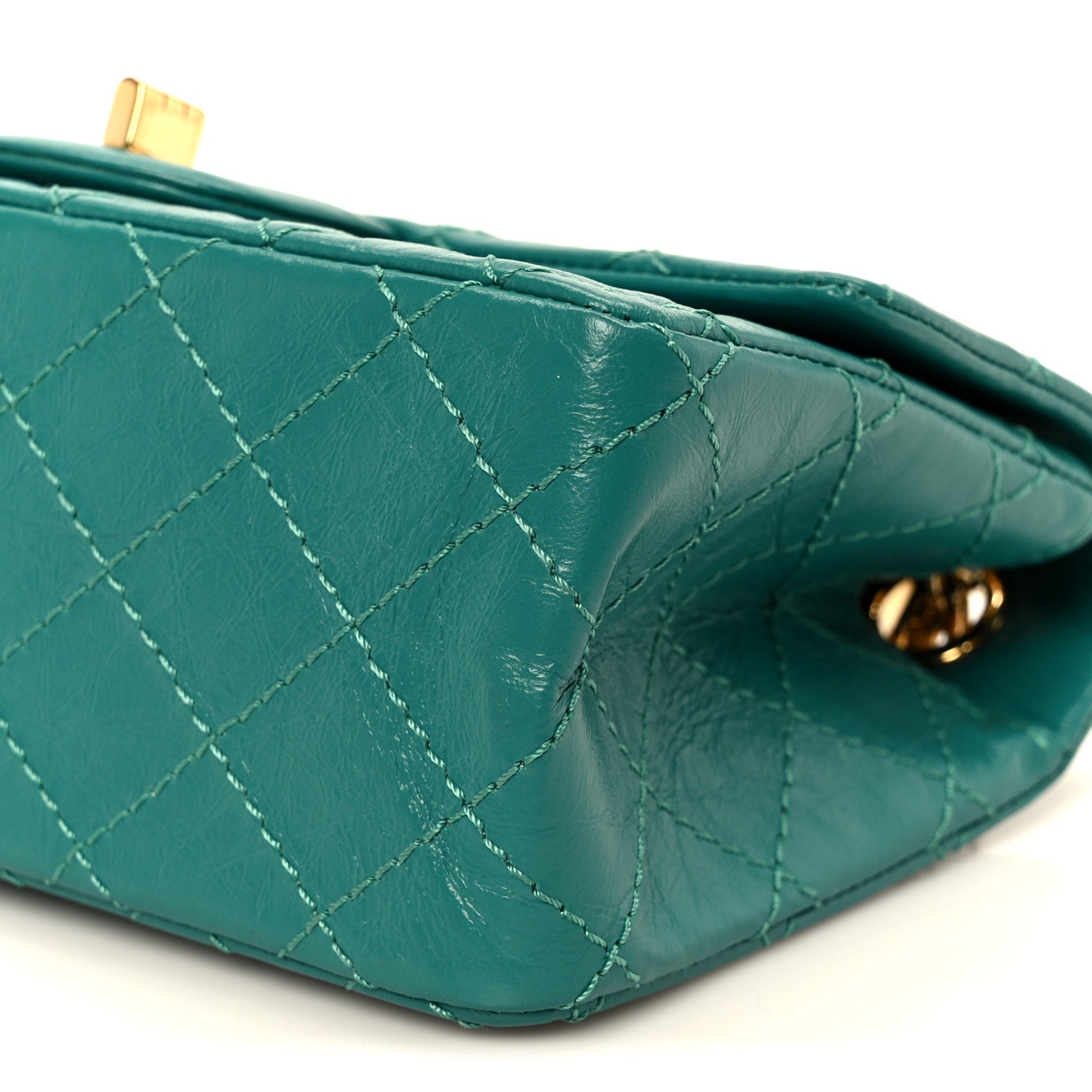 Chanel Aged Calfskin Quilted 2.55 Reissue Mini Flap Green 10 of 10