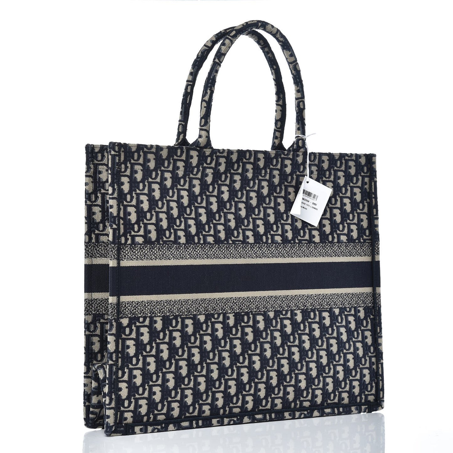 Oblique Book Tote Blue Multicolor