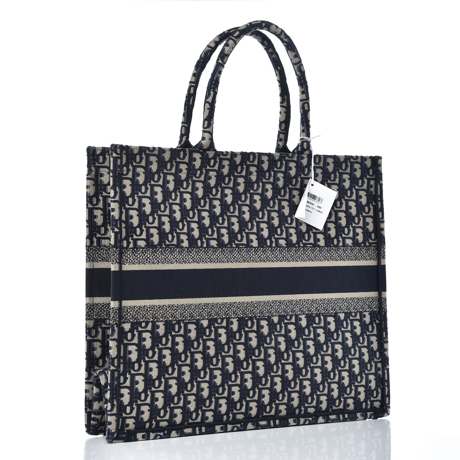 Christian Dior Oblique Book Tote Blue Multicolor 3 of 8