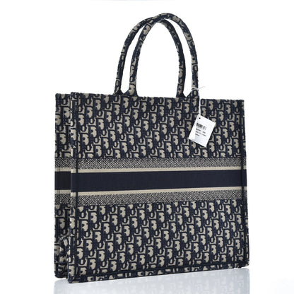 Christian Dior Oblique Book Tote Blue Multicolor 3 of 8