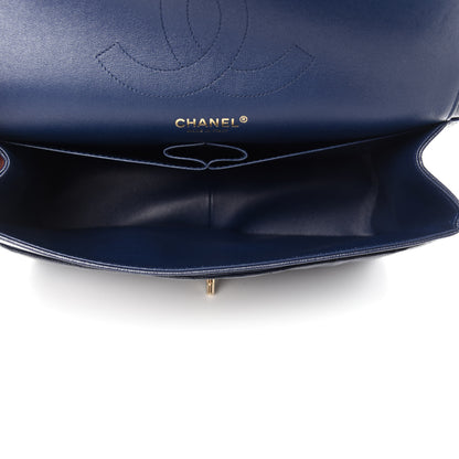 Chanel Caviar Quilted Jumbo Double Flap Navy Blue 5 of 11