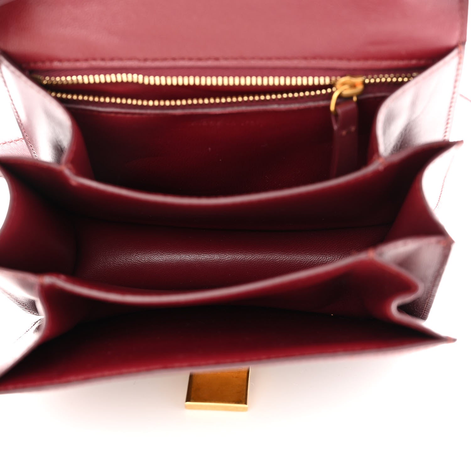 Celine Box Calfskin Small Classic Box Flap Bag Burgundy 5 of 13