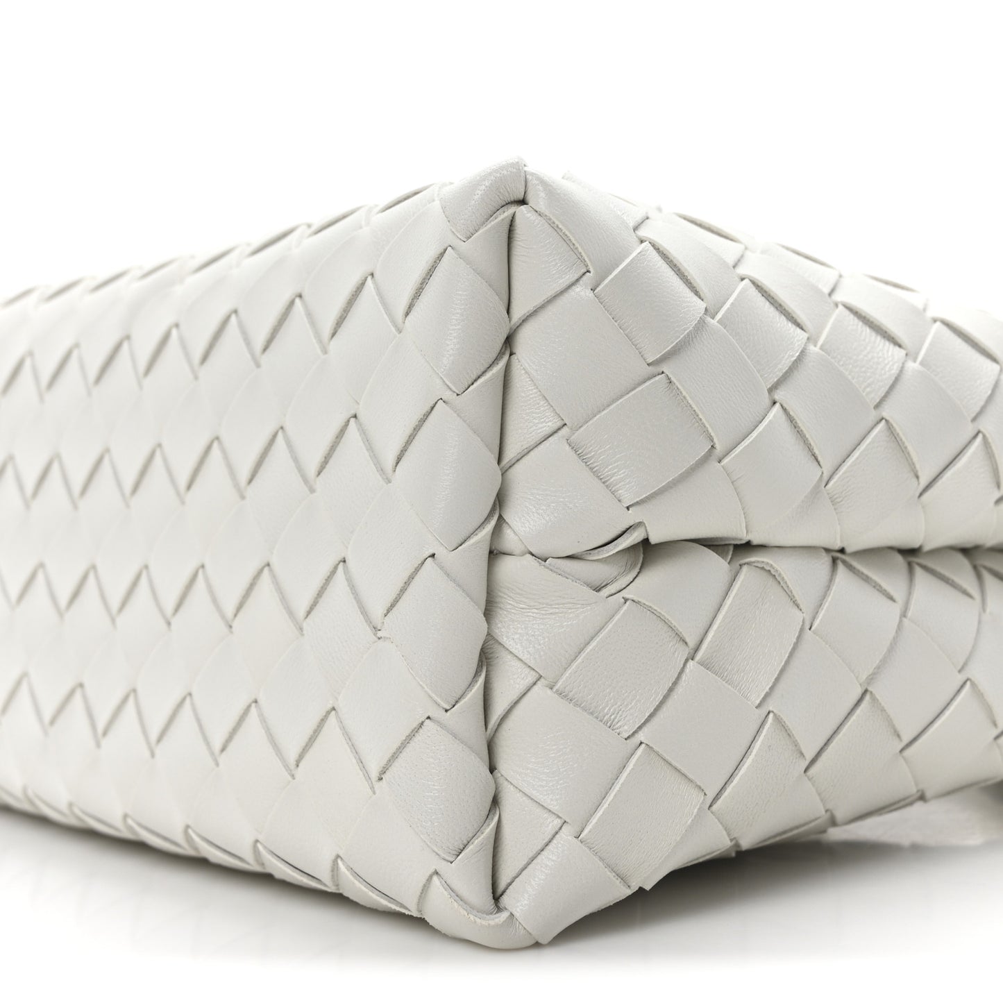 Nappa Intrecciato Small Andiamo Shoulder Bag White