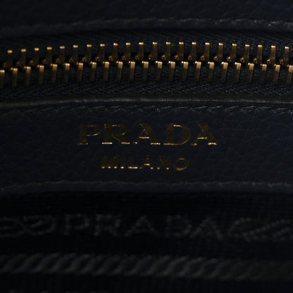 Prada Vitello Phenix Logo Hobo Bluette 5 of 8