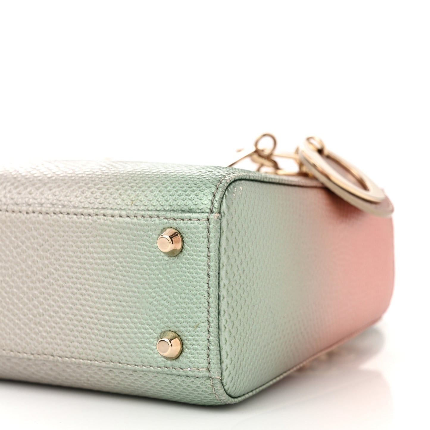 Karung Gradient Mini Lady Dior Pink Green