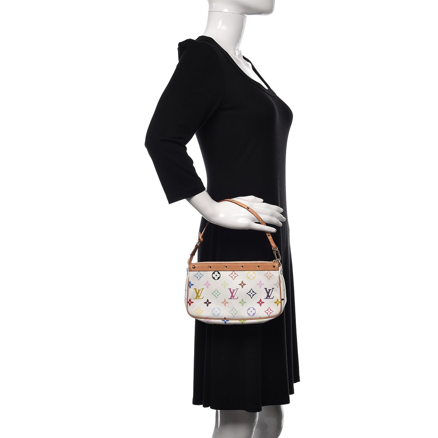 Monogram Multicolor Pochette Accessories White