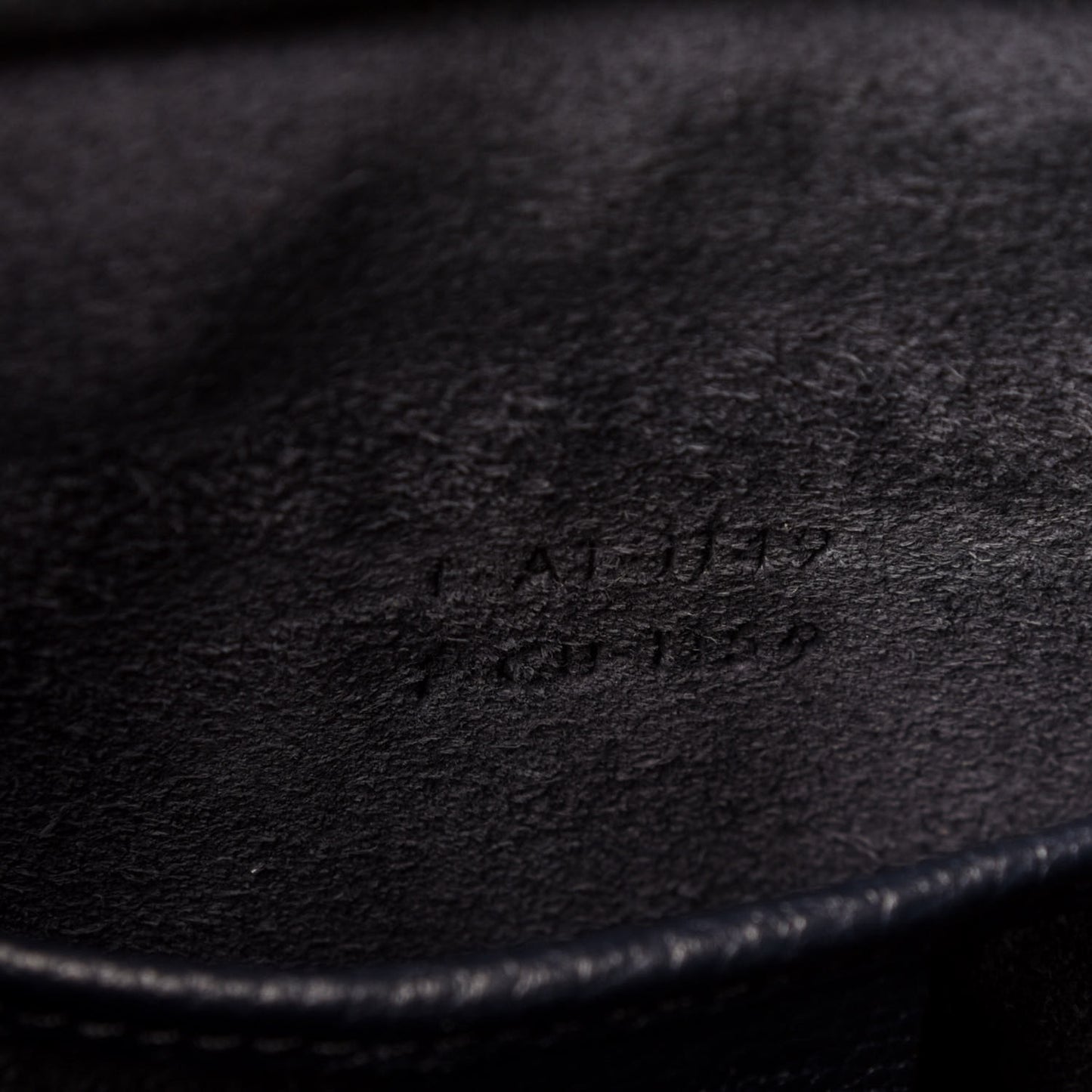 Drummed Calfskin Nano Luggage Navy Blue