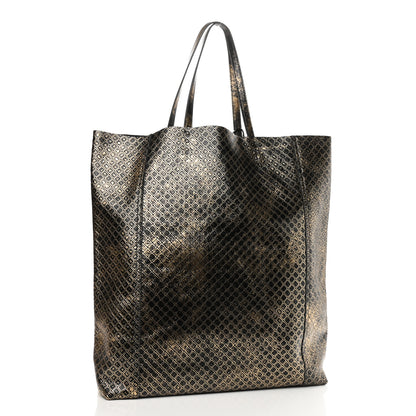 Bottega Veneta Calfskin Intrecciomirage Antique Tote Black Gold 1 of 8