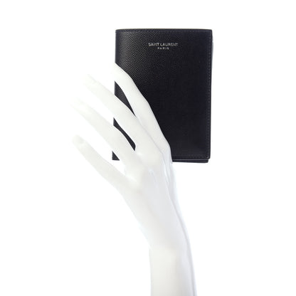Saint Laurent Grain De Poudre Techno Credit Card Wallet Black 2 of 6