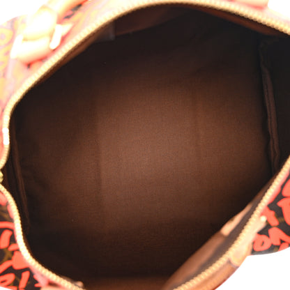 Louis Vuitton Monogram Graffiti Speedy 30 Orange 5 of 10