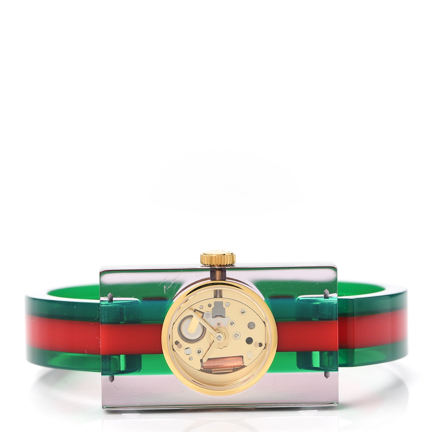Gucci Stainless Steel Plexiglass 24mm Quartz Watch 2 of 5