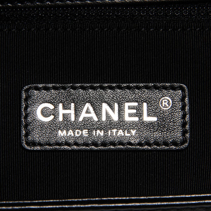 Chanel Lambskin Quilted Large Boy Flap Beige Black 15 of 16