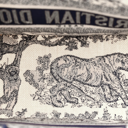 Christian Dior Canvas Embroidered Medium Dioriviera Toile De Jouy Book Tote Blue 5 of 17
