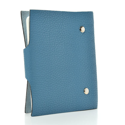 Hermes Taurillon Clemence Ulysse PM Notebook Cover Blue Jean 3 of 7