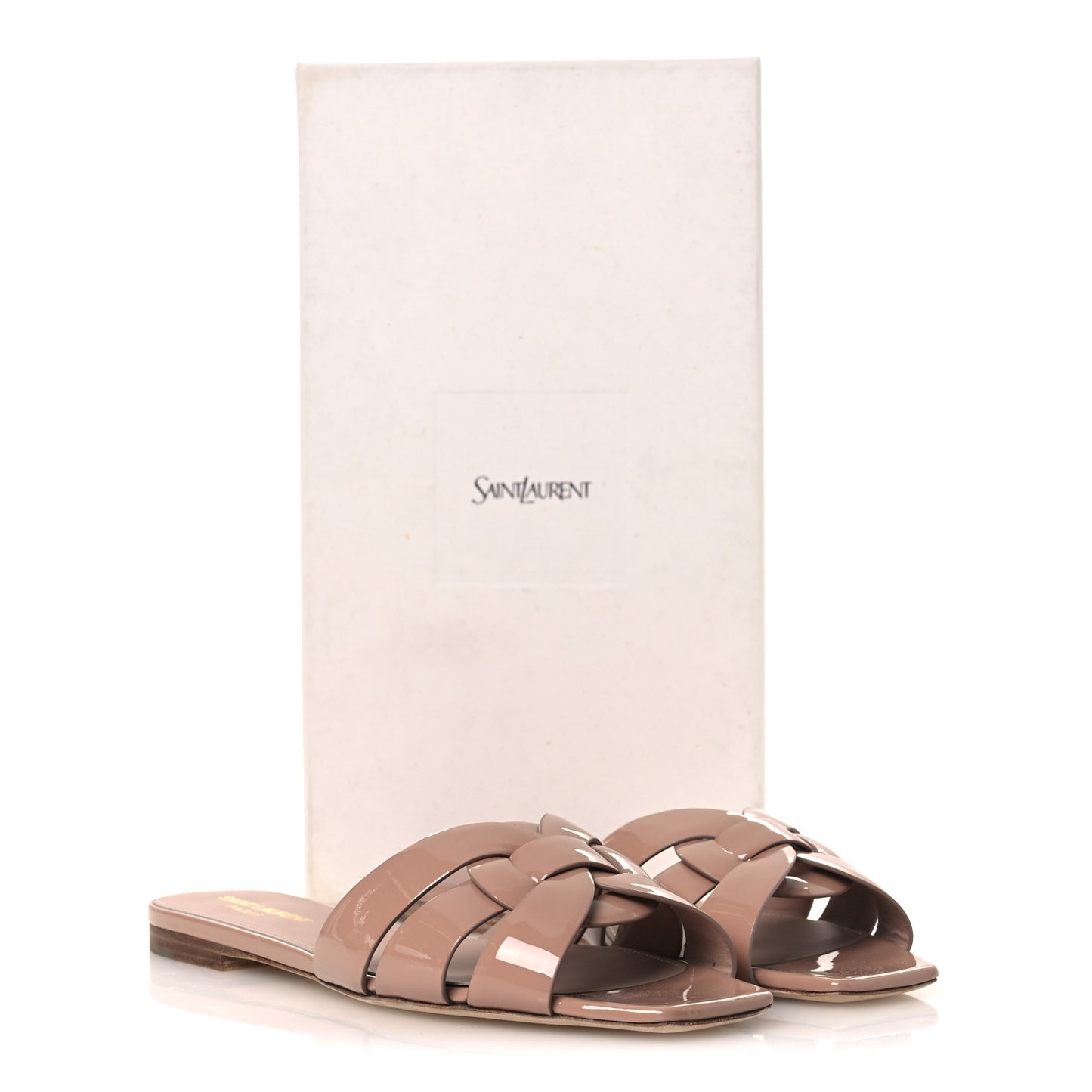 Patent Tribute 05 Slide Sandals 38.5 Nude
