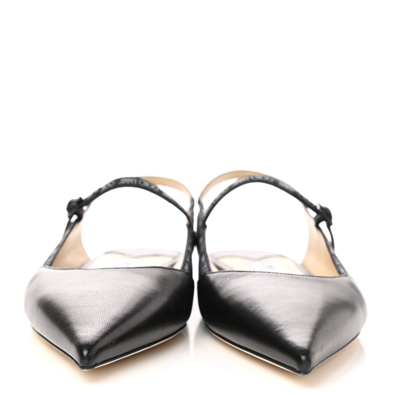 Jimmy Choo Goatskin Ree Slingback Flats 38.5 Black 2 of 8