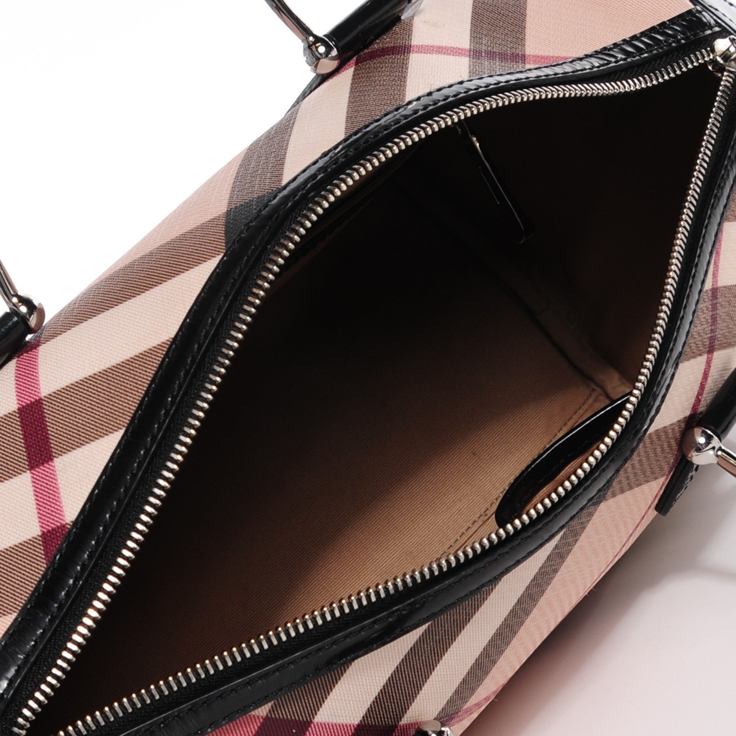 Burberry Supernova Check Medium Chester Bowling Bag Black 5 of 8