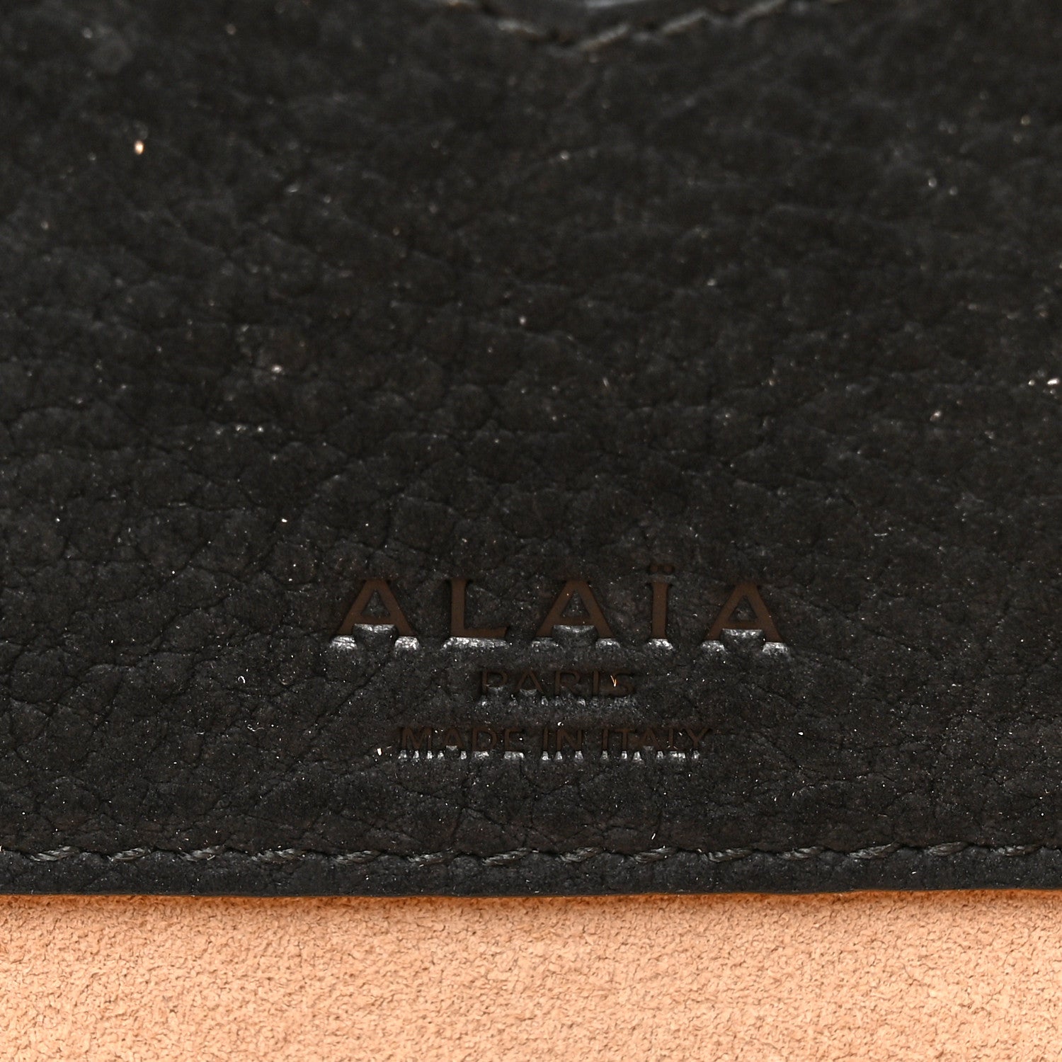 Alaia Canvas Nubuck Medium Le Teckel Bag Black 7 of 11