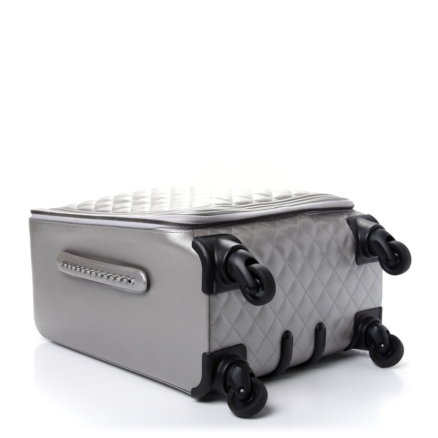 Chanel Metallic Caviar Quilted Coco Case Trolley Silver 3 of 9