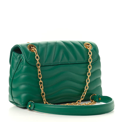 Louis Vuitton Calfskin New Wave Chain Bag MM NM Emerald 3 of 9