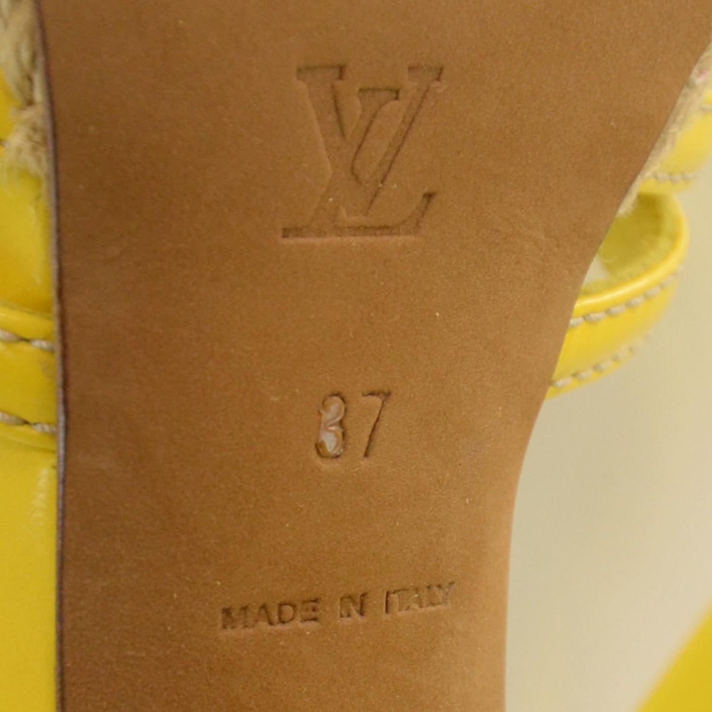 Patent Leather Charms Sandals 37 Yellow