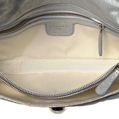 Christian Dior Metallic Lambskin Cannage Small Rendezvous Flap Silver 5 of 8