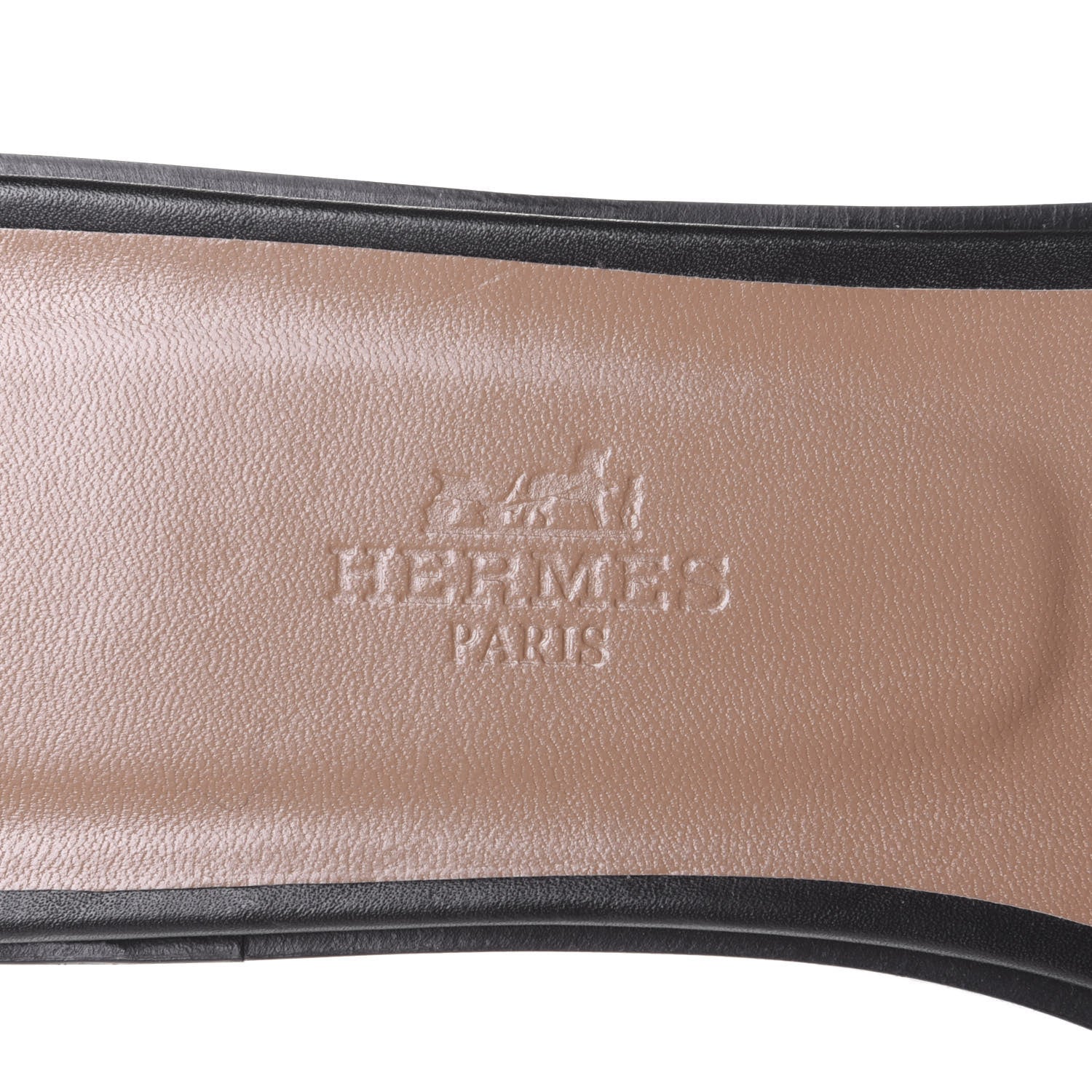 Hermes Box Calfskin Oran Sandals 38.5 Black 9 of 11