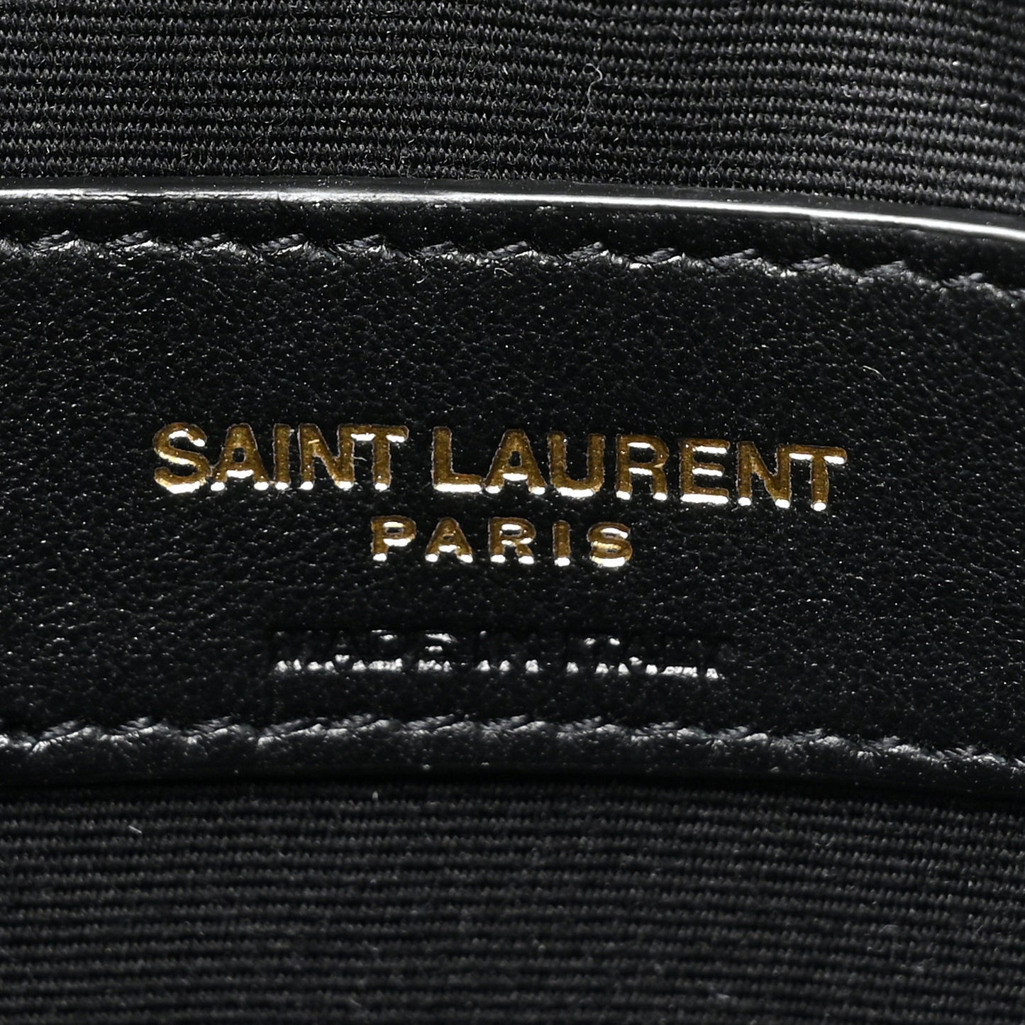 Smooth Shiny Calfskin Monogram Uptown Baby Pouch Black