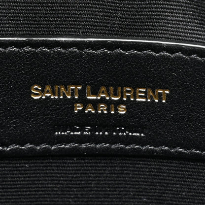 Saint Laurent Smooth Shiny Calfskin Monogram Uptown Baby Pouch Black 6 of 9