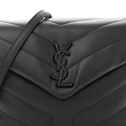 Saint Laurent Calfskin Y Quilted Monogram Toy Loulou Crossbody Bag Black 8 of 10