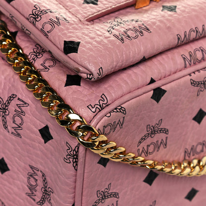 MCM Visetos Studded Retro Trilogie Stark Backpack Pink 7 of 14