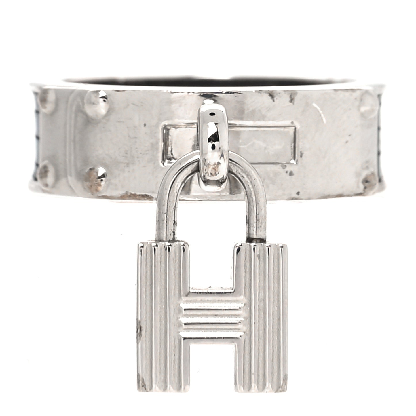 Lizard Kelly Cadena Scarf Ring Silver