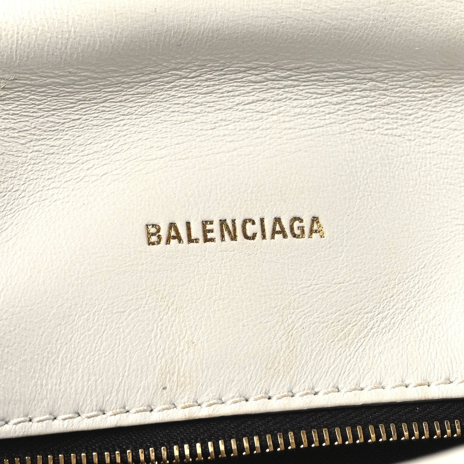 Balenciaga Nappa Calfskin Quilted Touch B Puffy Clutch White 6 of 8
