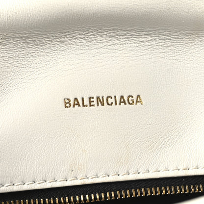 Balenciaga Nappa Calfskin Quilted Touch B Puffy Clutch White 6 of 8