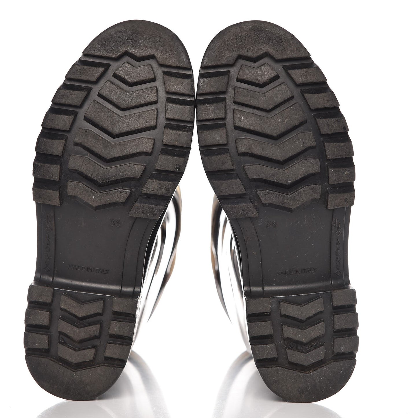Rubber Nova Check Rain Boots 36 Black