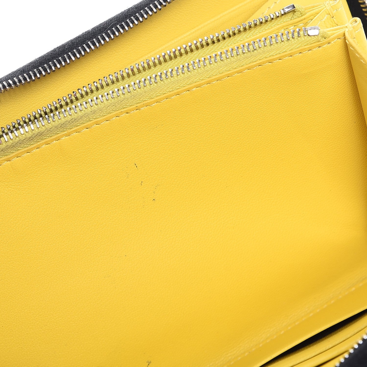 Celine Calfskin Large Zip Around Multifunction Wallet Black Citron 11 of 11