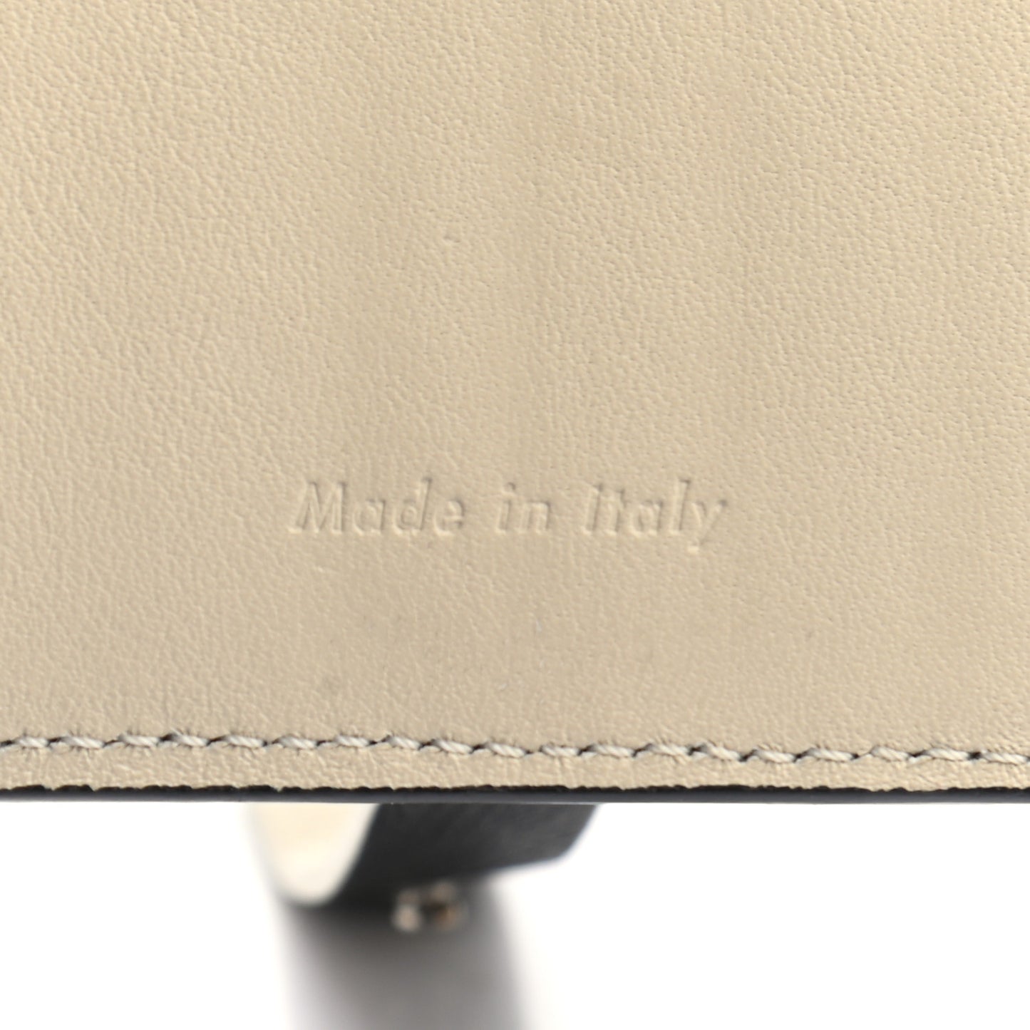 Grained Calfskin Medium Multifunction Strap Wallet Black Chalk
