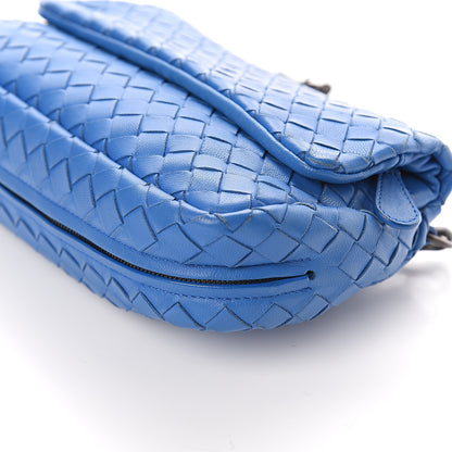 Bottega Veneta Nappa Intrecciato Small Chain Crossbody Blue 8 of 8