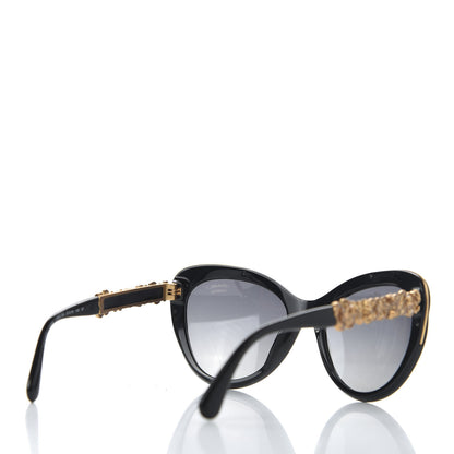 Chanel Polarized Bijou Cat Eye Sunglasses 5354 Black 4 of 8