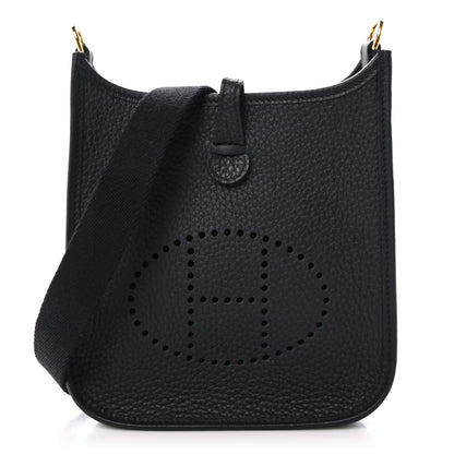 Hermes Taurillon Clemence Evelyne TPM Black 1 of 11